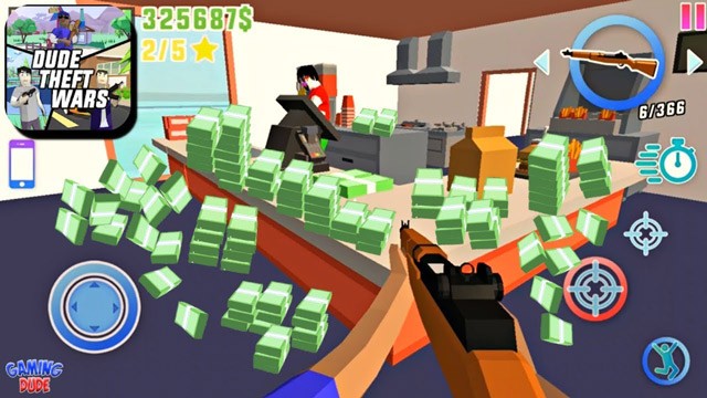 Colectarea de coduri de cheat Dude Theft Wars și cum să introduceți trucul Dude Theft Wars