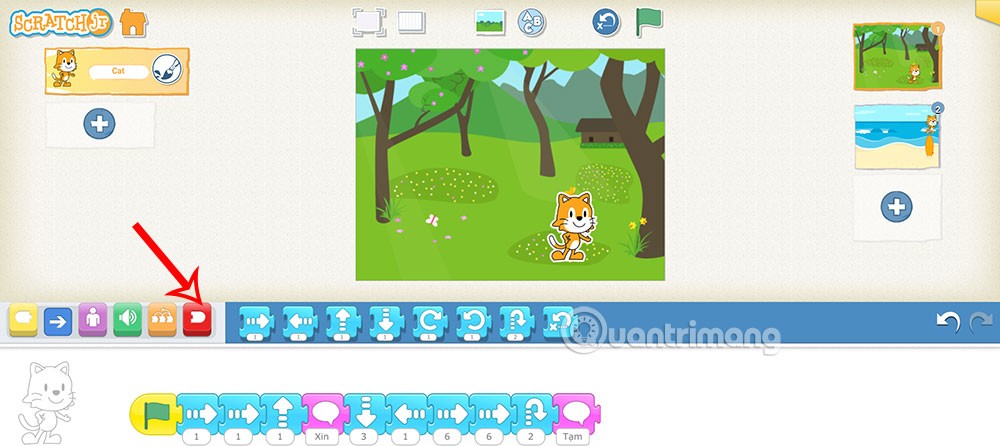 Instrucțiuni pentru construirea scenelor animate pe ScratchJR