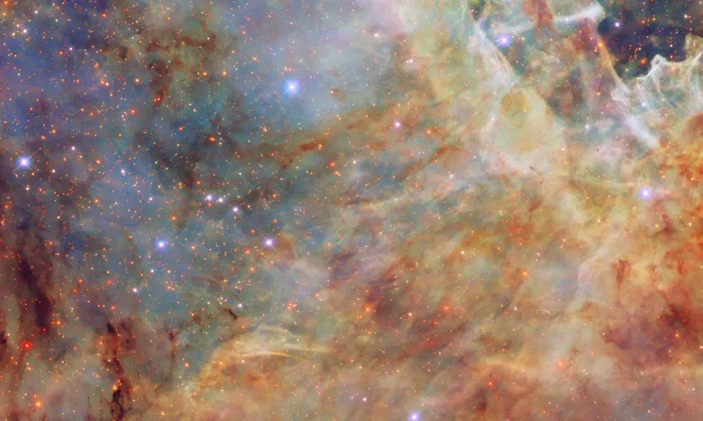 透過哈伯望遠鏡，狼蛛星雲呈現出美麗的景象