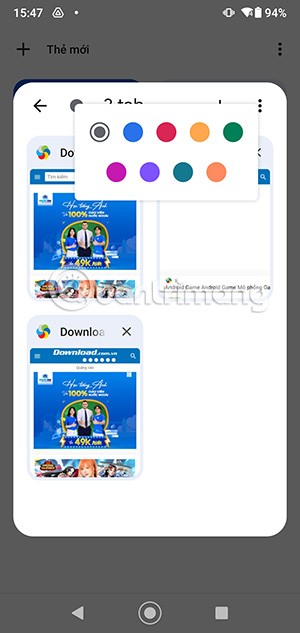 Cómo habilitar la agrupación de pestañas por color en Chrome Android