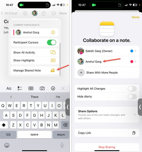 Samenwerken aan notities in FaceTime Samenwerken aan notities in FaceTime