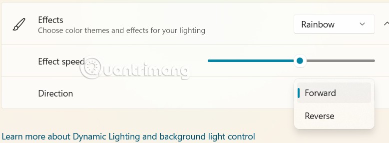 How to use Dynamic Lighting Windows 11 to adjust RGB lights