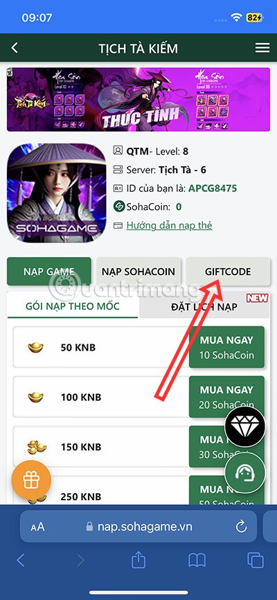 Vollständiger Code Tich Ta Kiem, aktueller Code Kiem Thiep Tinh Gia, erhalten Sie den vollständigen KNB, VIP