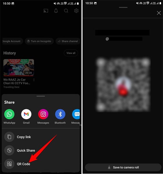 Hoe je een YouTube-kanaal deelt met behulp van een QR-code