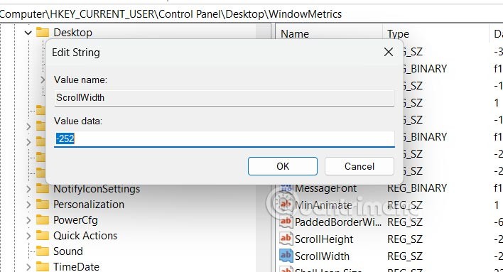 Instructies voor het aanpassen van de grootte van de schuifbalk in Windows 11 Instructies voor het aanpassen van de grootte van de schuifbalk in Windows 11
