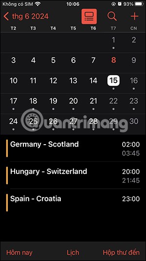 Instructions to add Euro 2024 calendar on iPhone