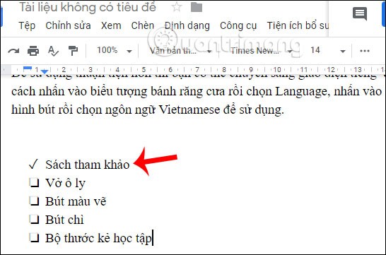 Cómo crear una lista de verificación en Google Docs