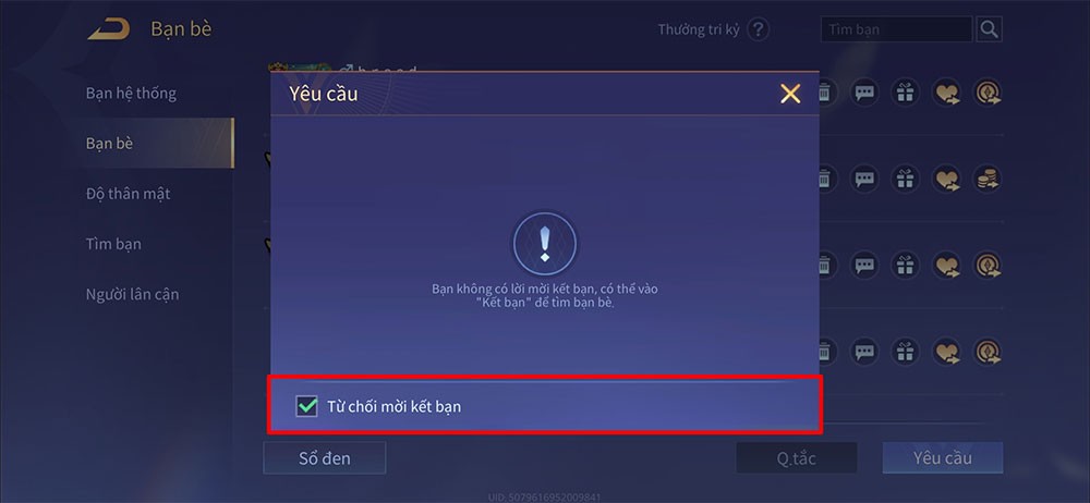 كيفية حظر الأصدقاء على Lien Quan Mobile