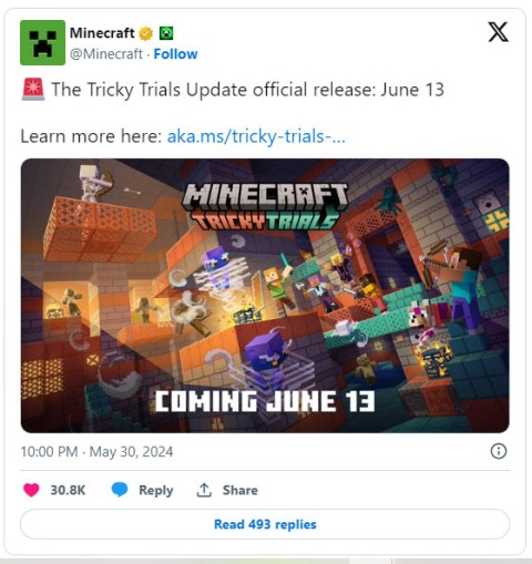 Laggiornamento 1.21 di Minecraft ha una data di uscita ufficiale
