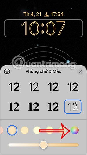 Como alterar a cor do arco-íris do relógio da tela de bloqueio do iPhone