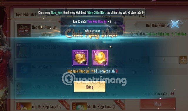 Dernier code Tien Lu Ky Duyen