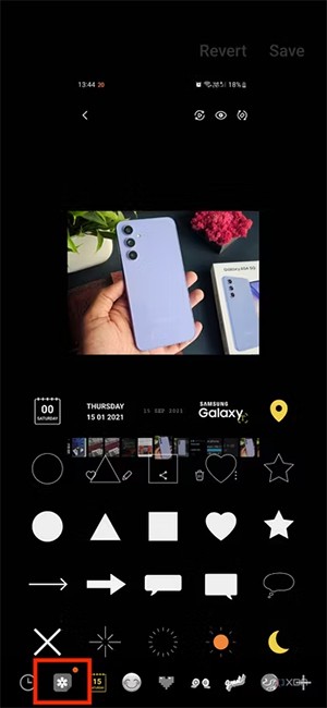 Bagaimana untuk membuat pelekat daripada foto pada Samsung