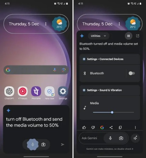 Conseils Gemini pour le multitâche sur Android