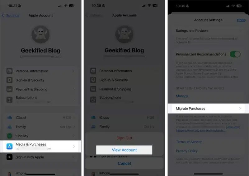 Satın alımlar 2 Apple hesabı arasında nasıl taşınır