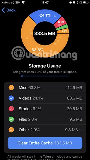 Como limpar o cache do Telegram no telefone e no computador