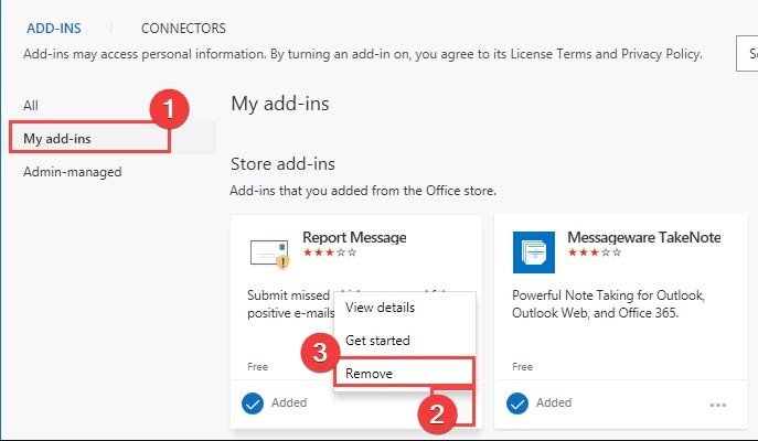 كيفية تثبيت الوظائف الإضافية وإزالتها في Outlook