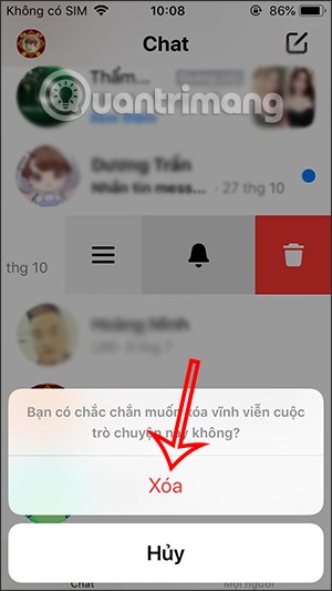 Messengerでグループを完全に削除する方法