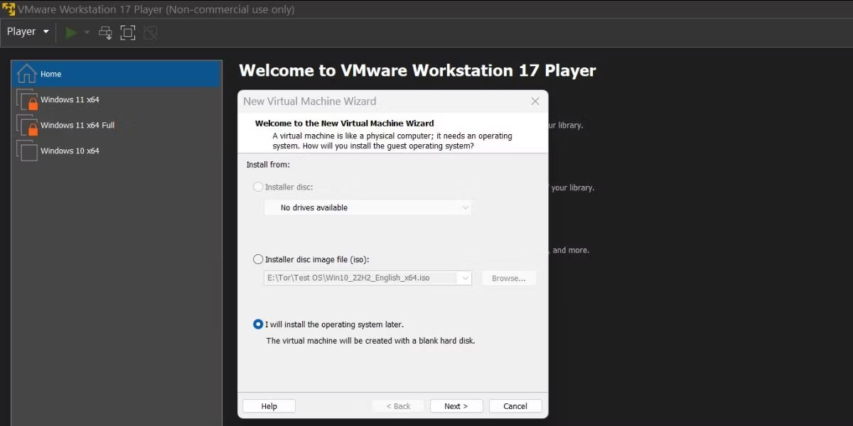 在虛擬機器上安裝 Windows 11 的說明，在 VMware 上安裝 Windows 11