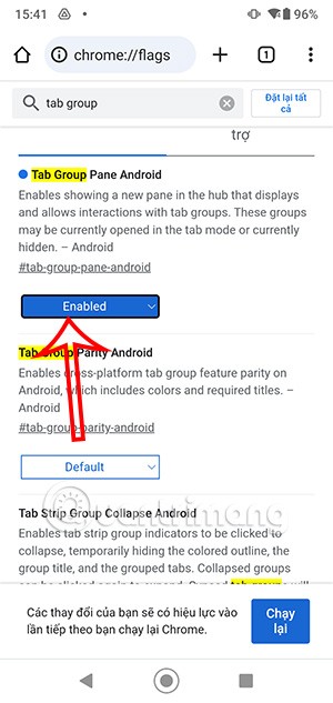 Cómo habilitar la agrupación de pestañas por color en Chrome Android