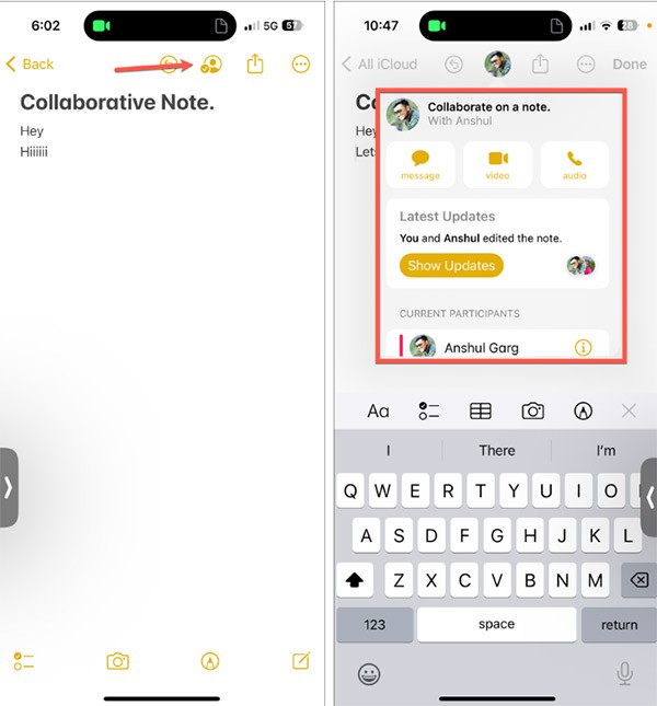 Samenwerken aan notities in FaceTime Samenwerken aan notities in FaceTime