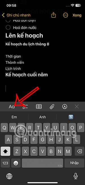 So verwenden Sie verschiedene Schriftarten in Apple Notes