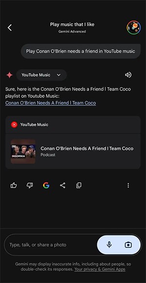 كيفية العثور على أغاني YouTube Music في Gemini كيفية العثور على أغاني YouTube Music في Gemini