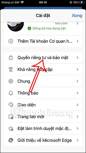 Instructions for clearing Microsoft Edge browser cache