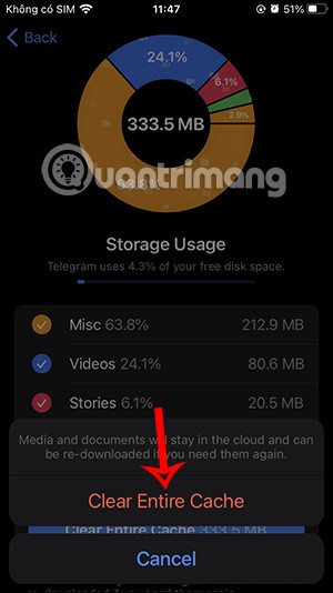 Como limpar o cache do Telegram no telefone e no computador