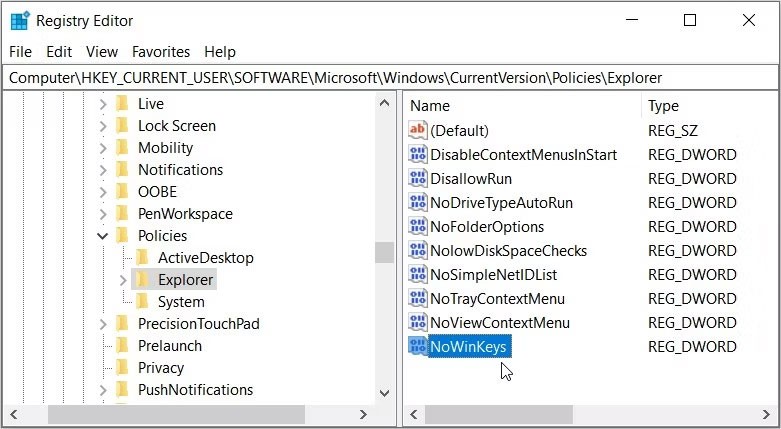 Windows 10'da klavye kısayolları ve kısayol tuşları nasıl devre dışı bırakılır