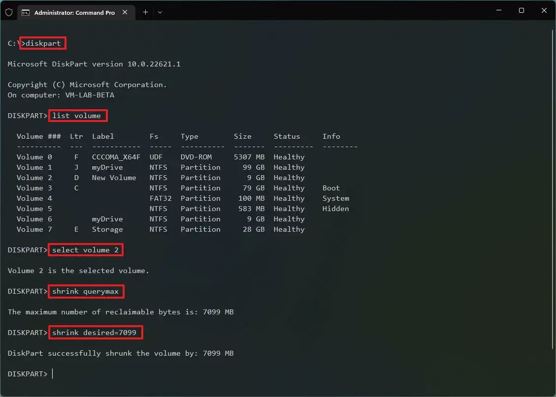 Como redimensionar a partição do Windows 11