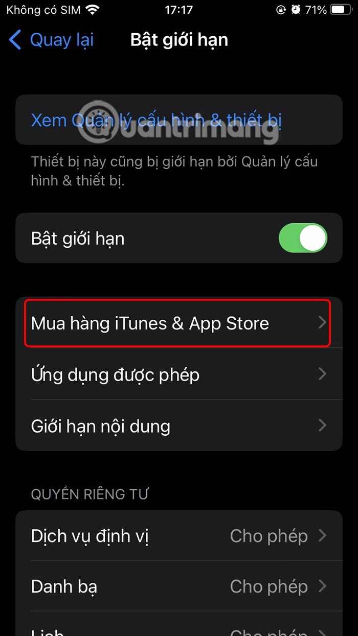 Como bloquear compras no aplicativo no iPhone