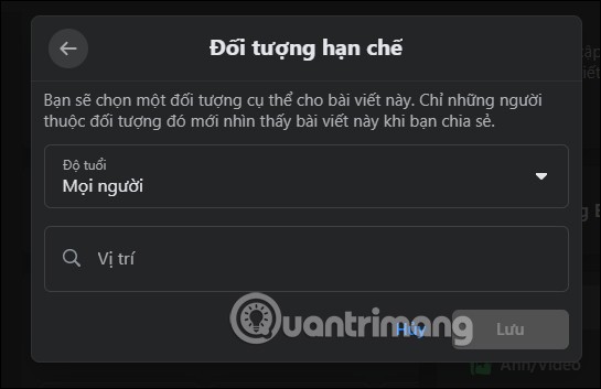 How to limit the audience of Fanpage posts