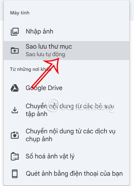Instructies voor het automatisch back-uppen van mappen naar Google Foto's