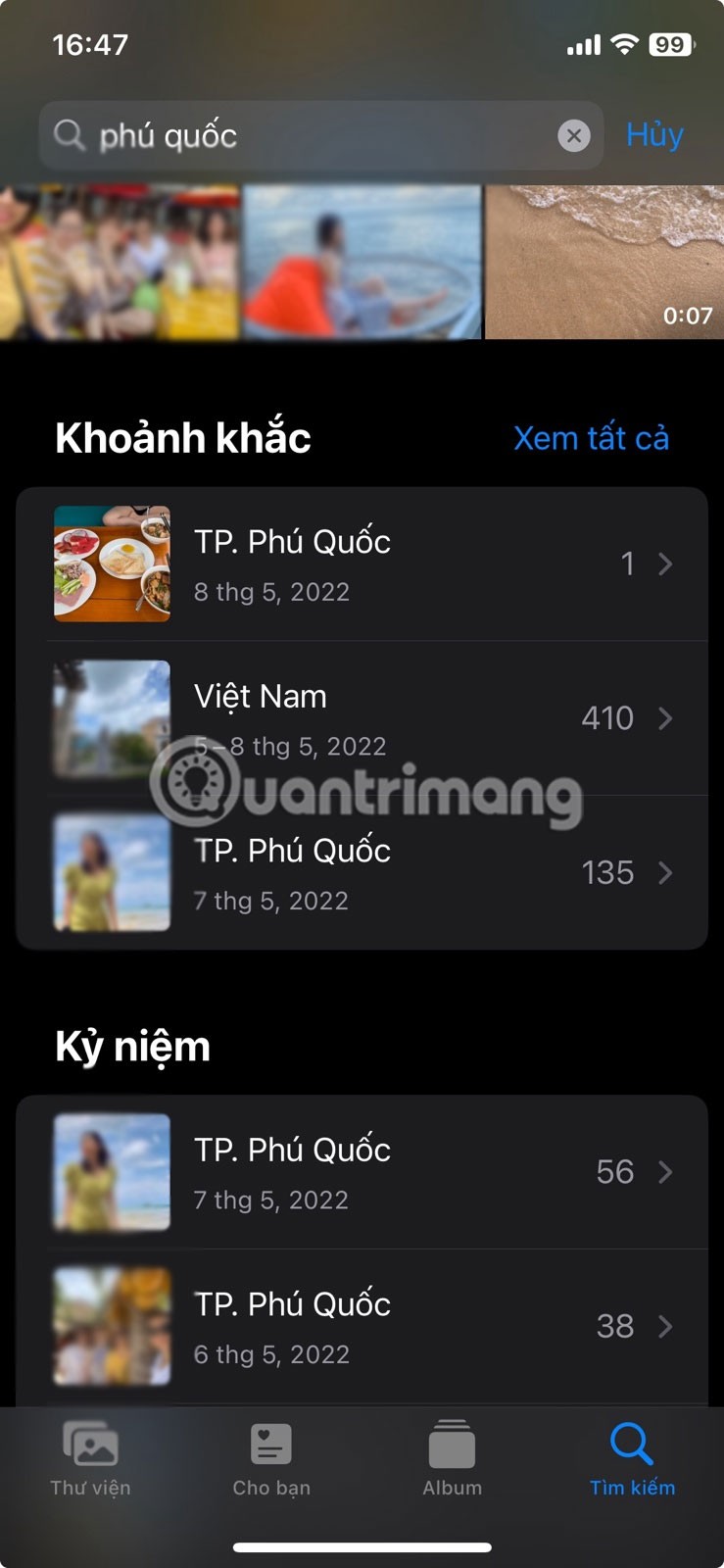 Conseils pour trouver rapidement des photos dans l'application Photos de l'iPhone