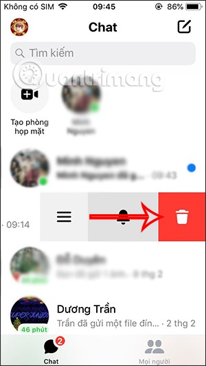 Messengerでグループを完全に削除する方法