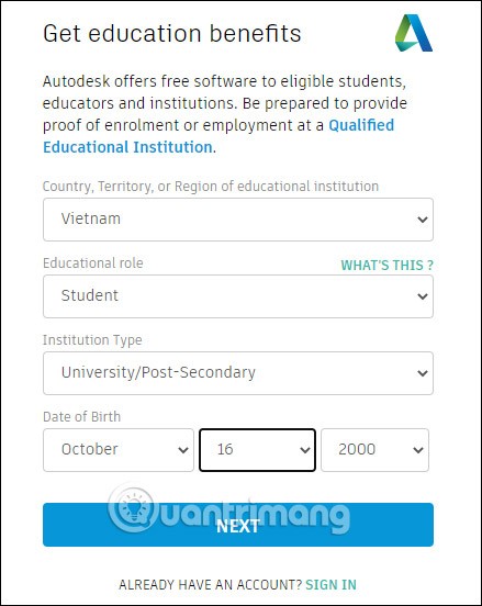 تنزيل رخصة أوتوكاد 2020 المجانية (AutoCAD Student) تنزيل رخصة أوتوكاد 2020 المجانية (AutoCAD Student)