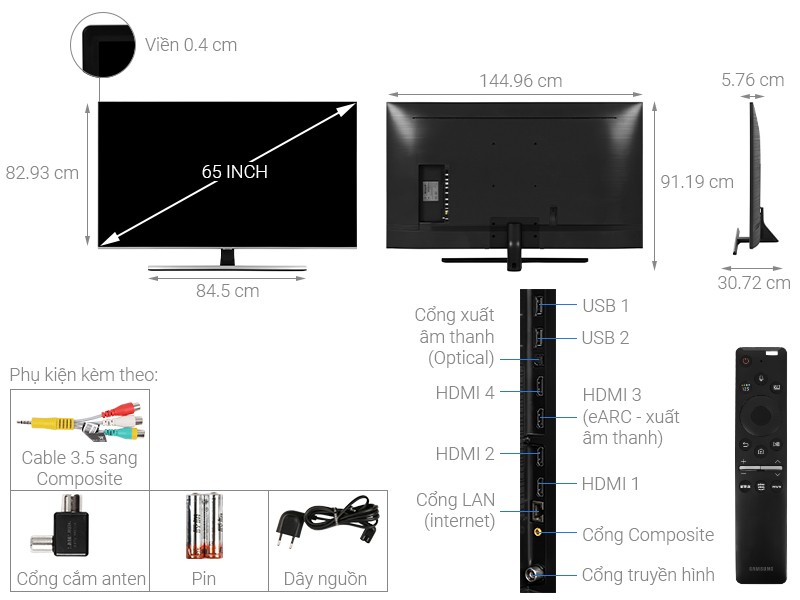 Quais são os tamanhos das TVs de 32, 40, 43 e 55 polegadas... da Sony, Samsung e LG?