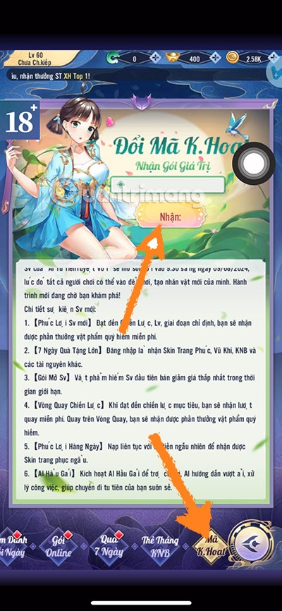 Vollständiger Geschenkcode AI Tu Tien Tuyet Vei aktuell und wie man den Code einlöst