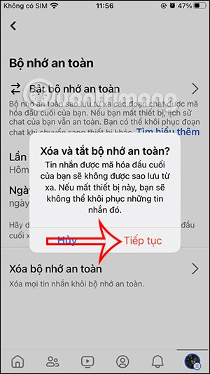 How to turn off end-to-end encryption on Messenger phone, PC