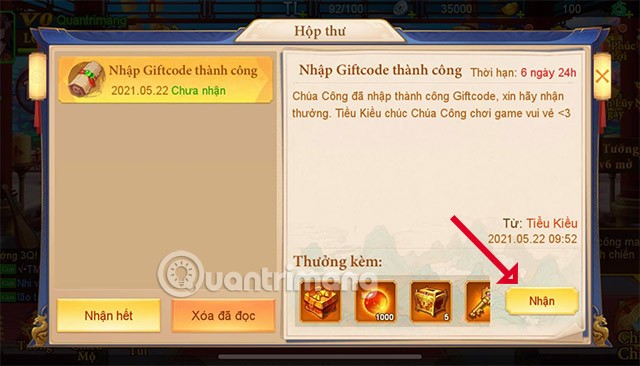 Code Danh Tuong 3Q, enter code DT3Q April 25, 2025