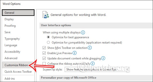 كيفية عمل نسخة احتياطية واستعادة الشريط في Word