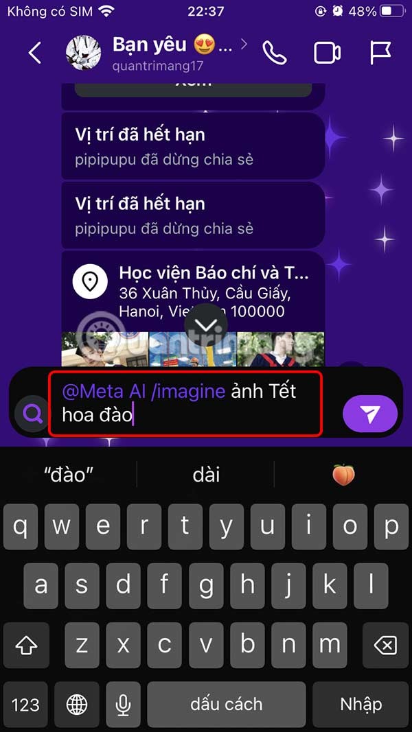 Как создавать ИИ-изображения в чате Instagram