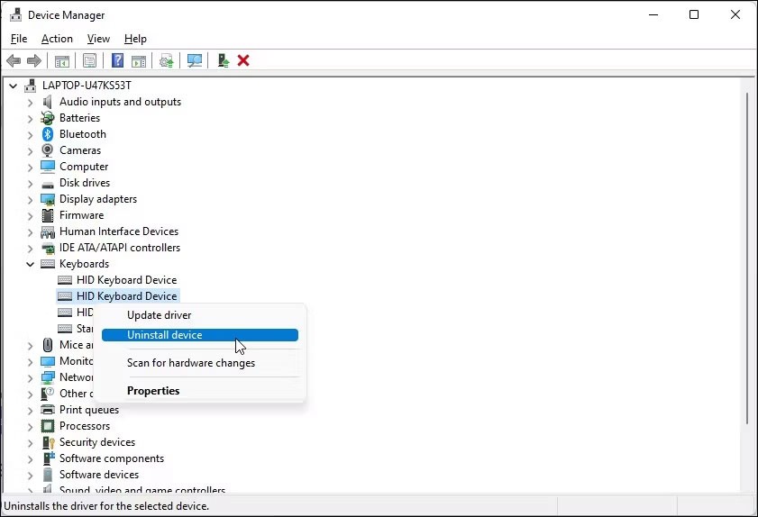 Windows'ta yerleşik dizüstü bilgisayar klavyesi nasıl devre dışı bırakılır