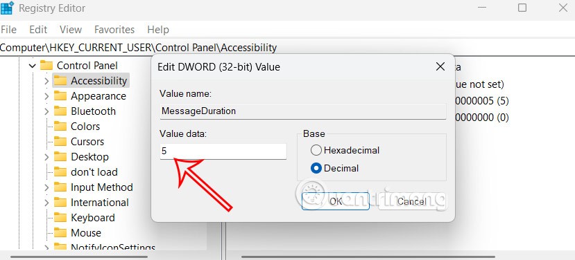 تعليمات لضبط وقت عرض إشعارات Windows 11