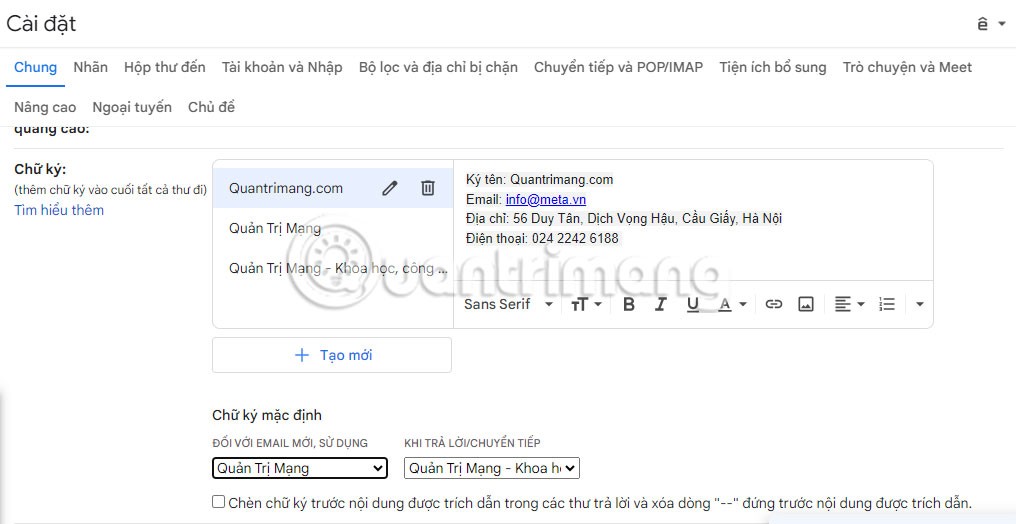 كيفية إنشاء توقيعات متعددة في Gmail