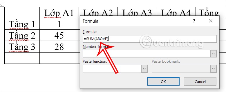 Инструкции по расчету сумм в Word