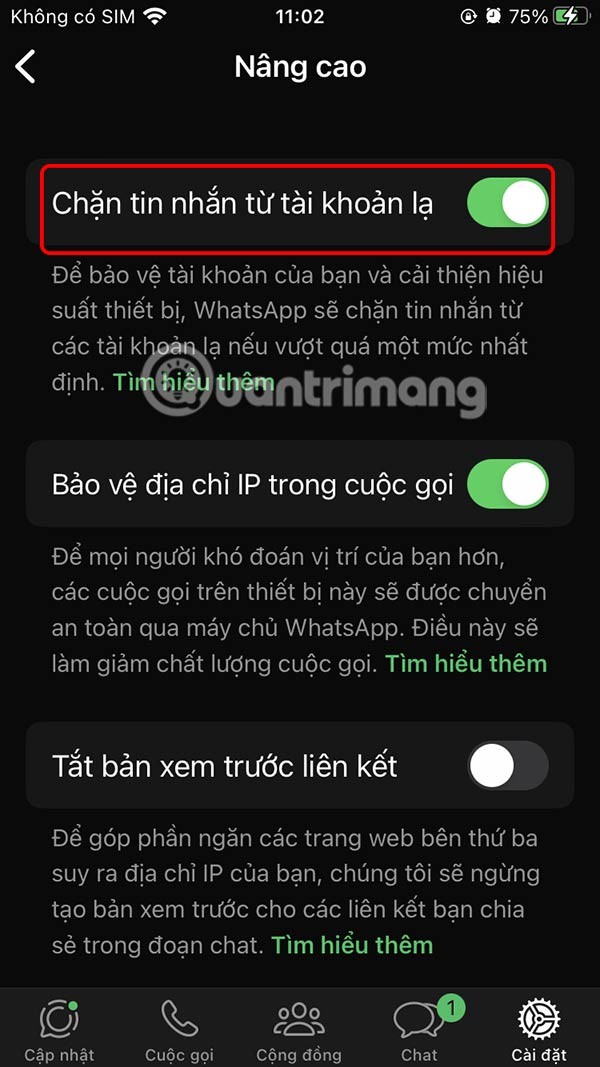 Instrucțiuni pentru a bloca mesajele din conturile WhatsApp ciudate
