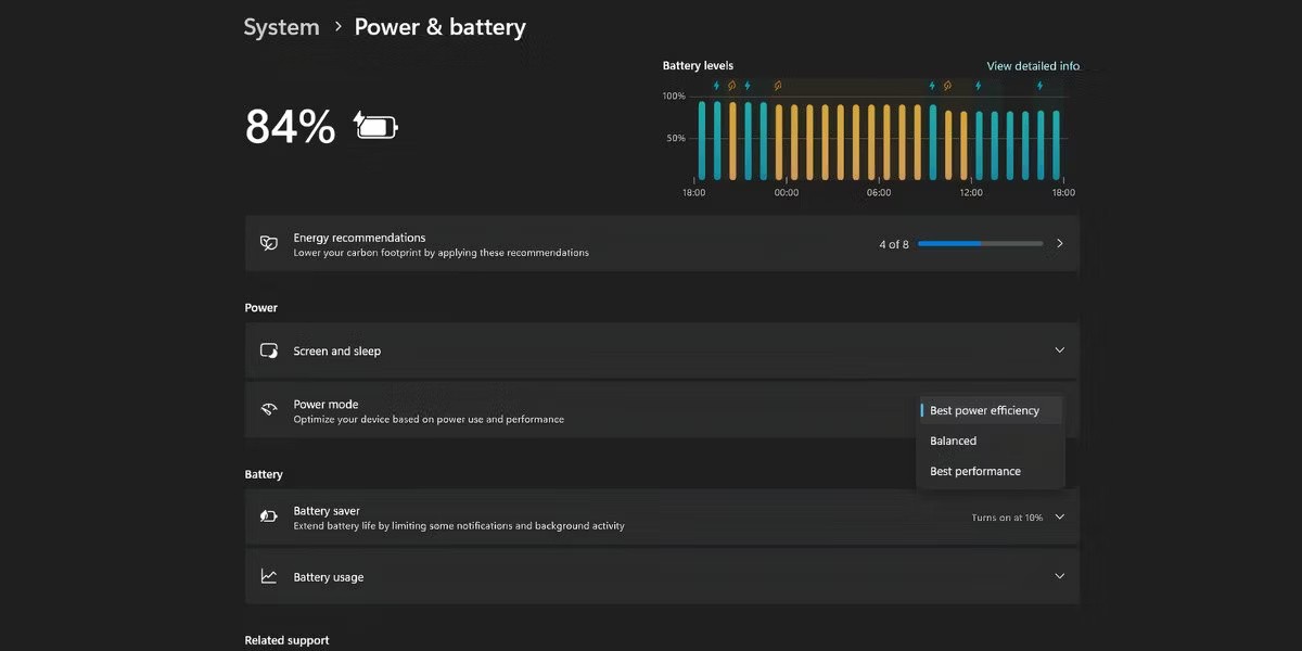 10 paramètres Windows 11 pour maximiser la durée de vie de la batterie de votre ordinateur portable