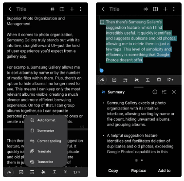 Motivi per abbandonare Google Keep e passare a Samsung Notes