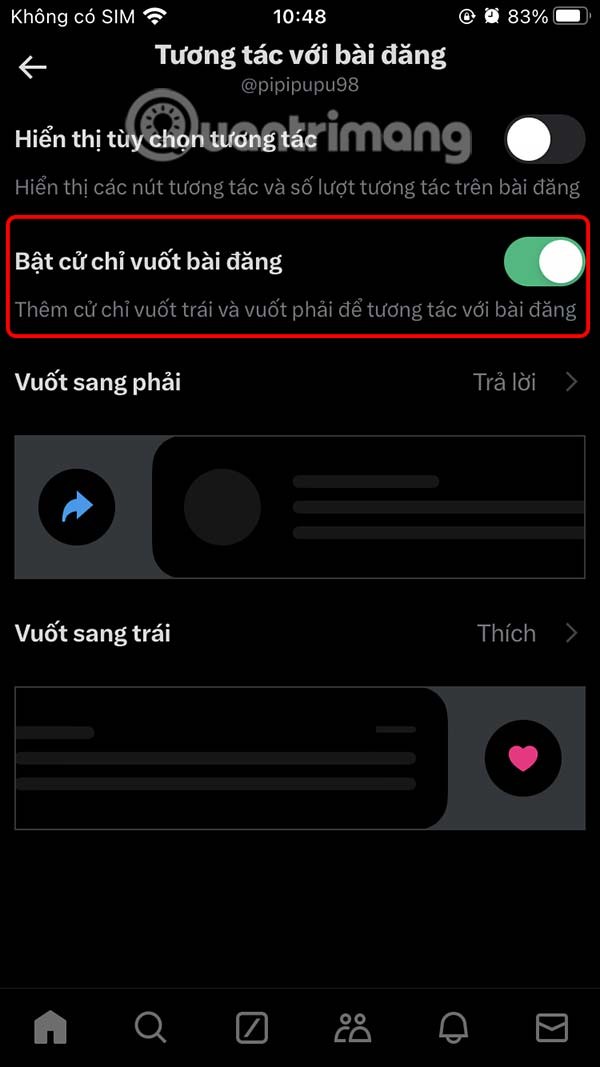 Instrucțiuni pentru a ascunde butoanele de interacțiune post pe X